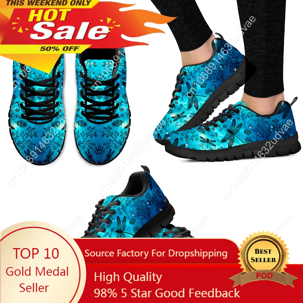 Star Libelle Design Mode Sneakers Blumen druck bequeme Damen Sneakers Insekt Casual Sneakers Chauss ure