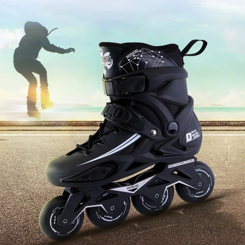 4 Wheels Inline Skating Professional Adult Roller Skate Shoes Roller Sneaker Slalom Speed Patines Free Skating Racing Skate Men