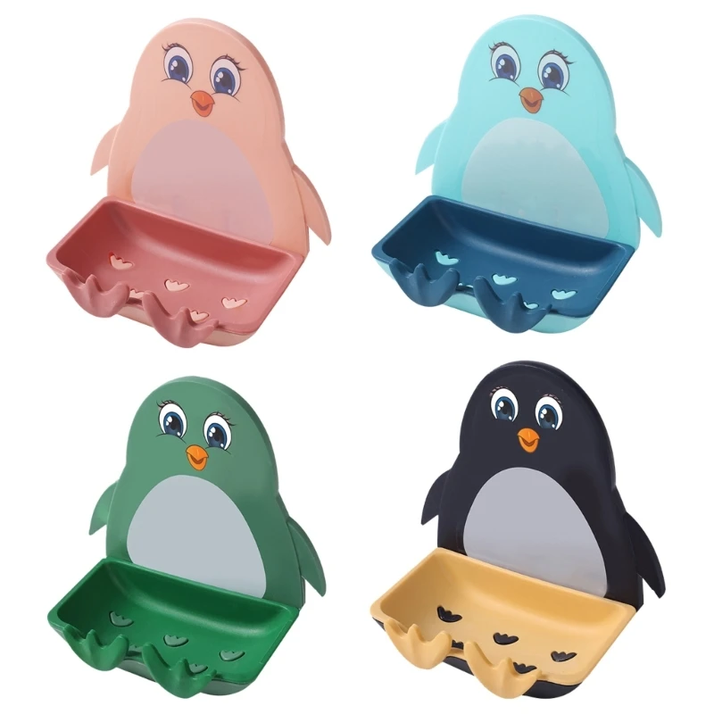 67JB Hanging Penguins Soap Box  Organization Container Multifunction Supplies