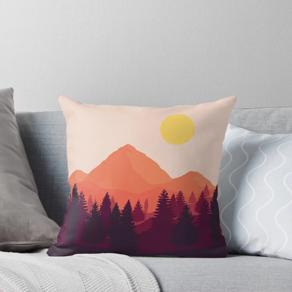 

Forest Mountain Horizon Throw Pillow Sofa Covers Anime bed pillows Cushion Child pillow