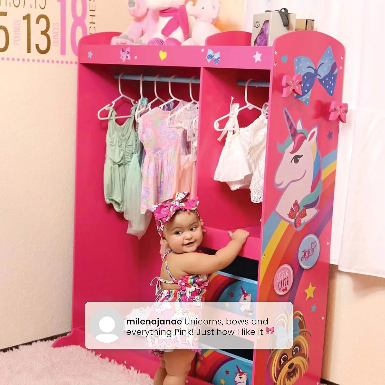 Dress and Play Boutique by Delta Children Pretend Play Costume Storage Wardrobe for Kids with Mirror & Shelves