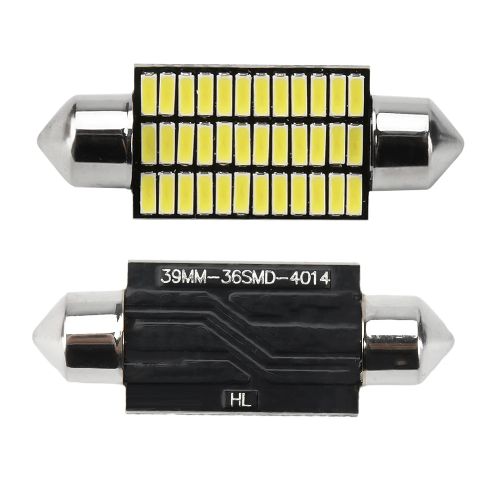 1pcs 24/30/36/39 LED SMD Light 300LM 12V 2W for Car Interior Ceiling Trunk License Plate Light 12V Dome Light