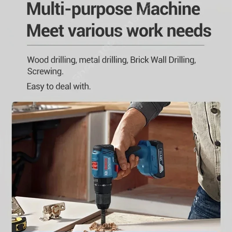 Professional BOSCH GSB 185-LI Wireless Drill Built-in LED Light Compact Body Narrow Space Repair Power Tool