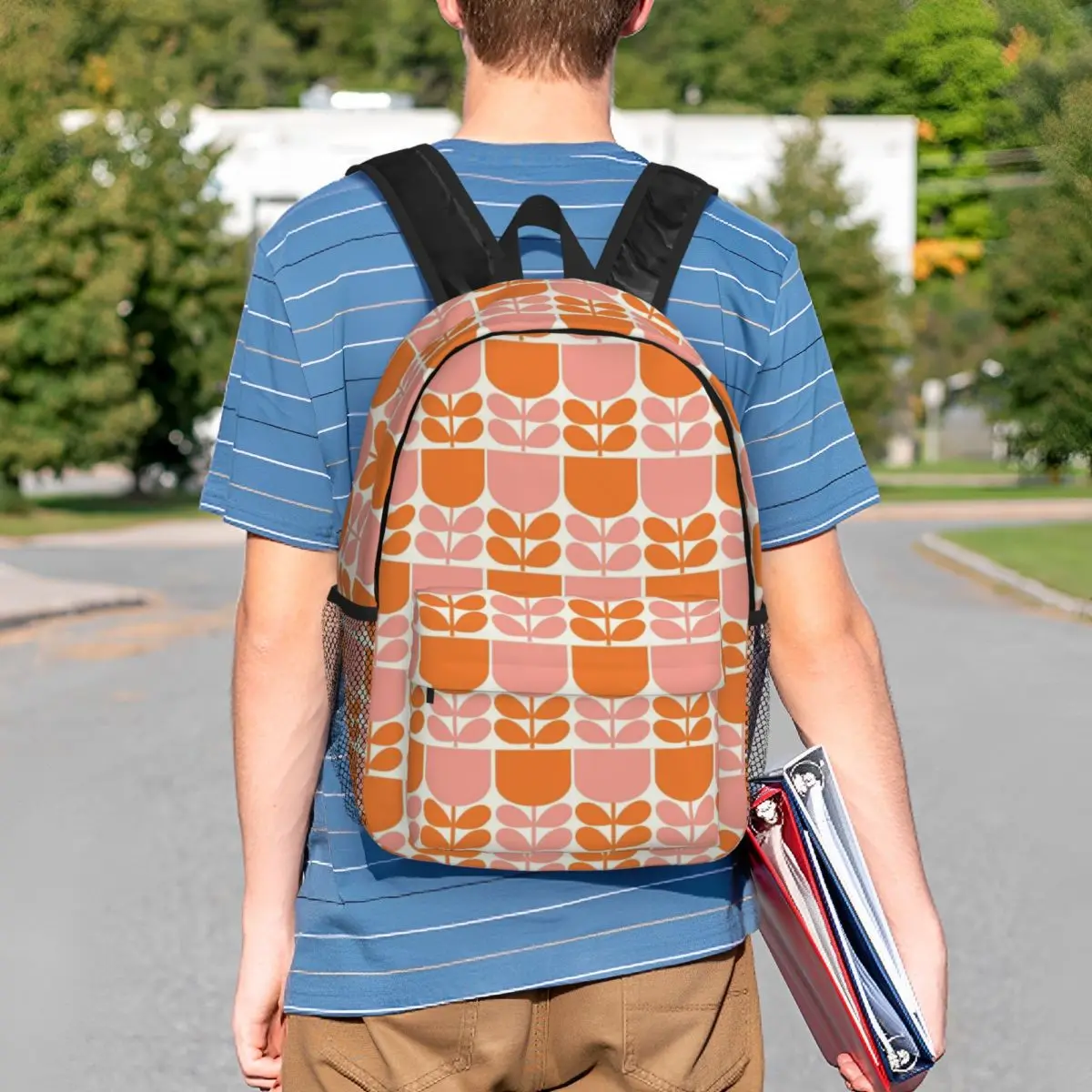 Spring Bloom Orla Kiely Backpack Student Boys Girls BookBag Men Women School Bag Computer Shoulder Bags