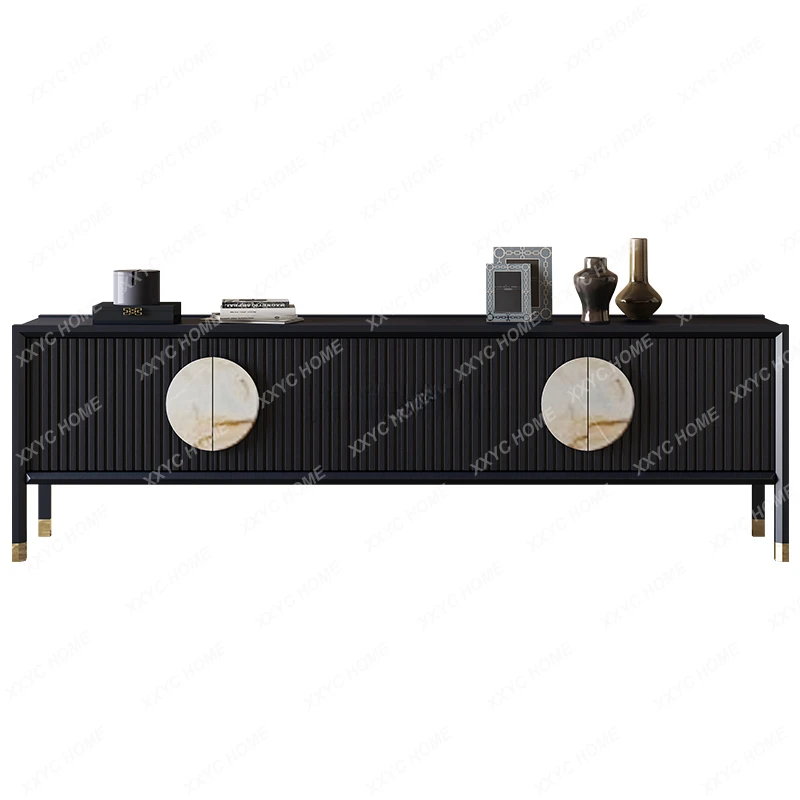 

New Chinese style tea table TV living room locker light luxury foyer decorative entrance TV cabinet