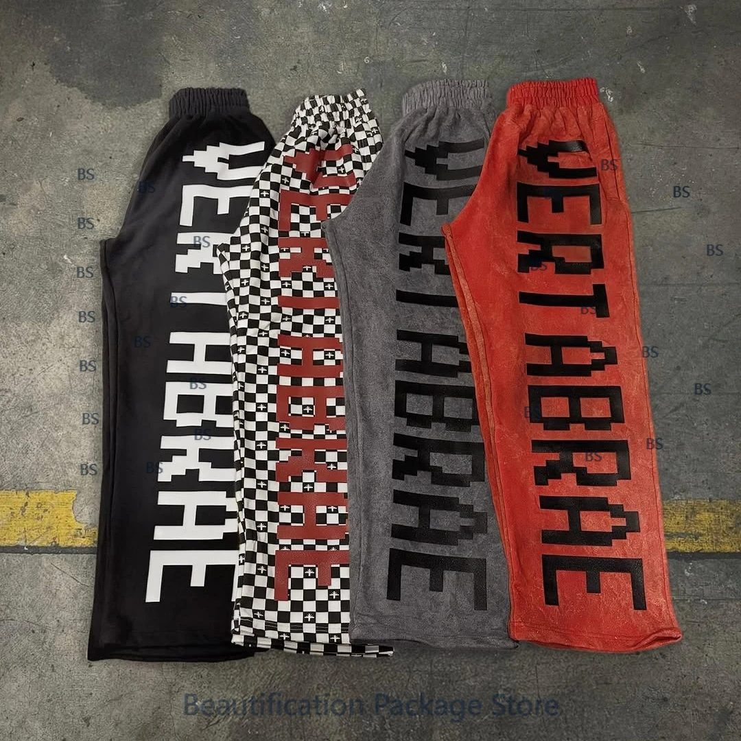 

Брюки-джоггеры Y2K свободного кроя с ретро-цифровым принтом, вязаные, на шнурке, модные, с надписью Vertabrae, унисекс, для уличной моды