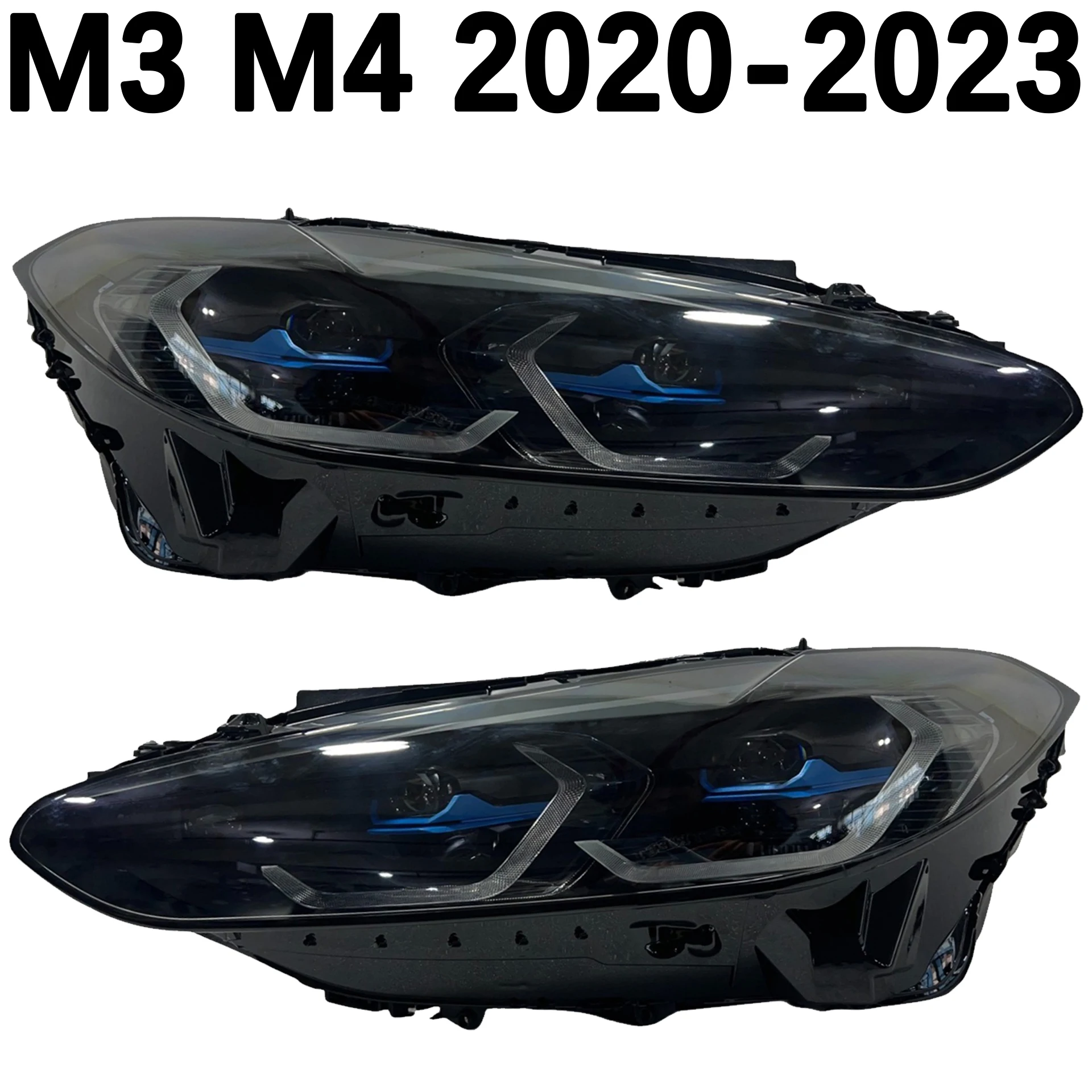 

1 шт. подходит для фар BMW G80 G82 G83 M3 M4, светодиодная фара, версия европейского стандарта, черная яркая полоса, высококачественная фара