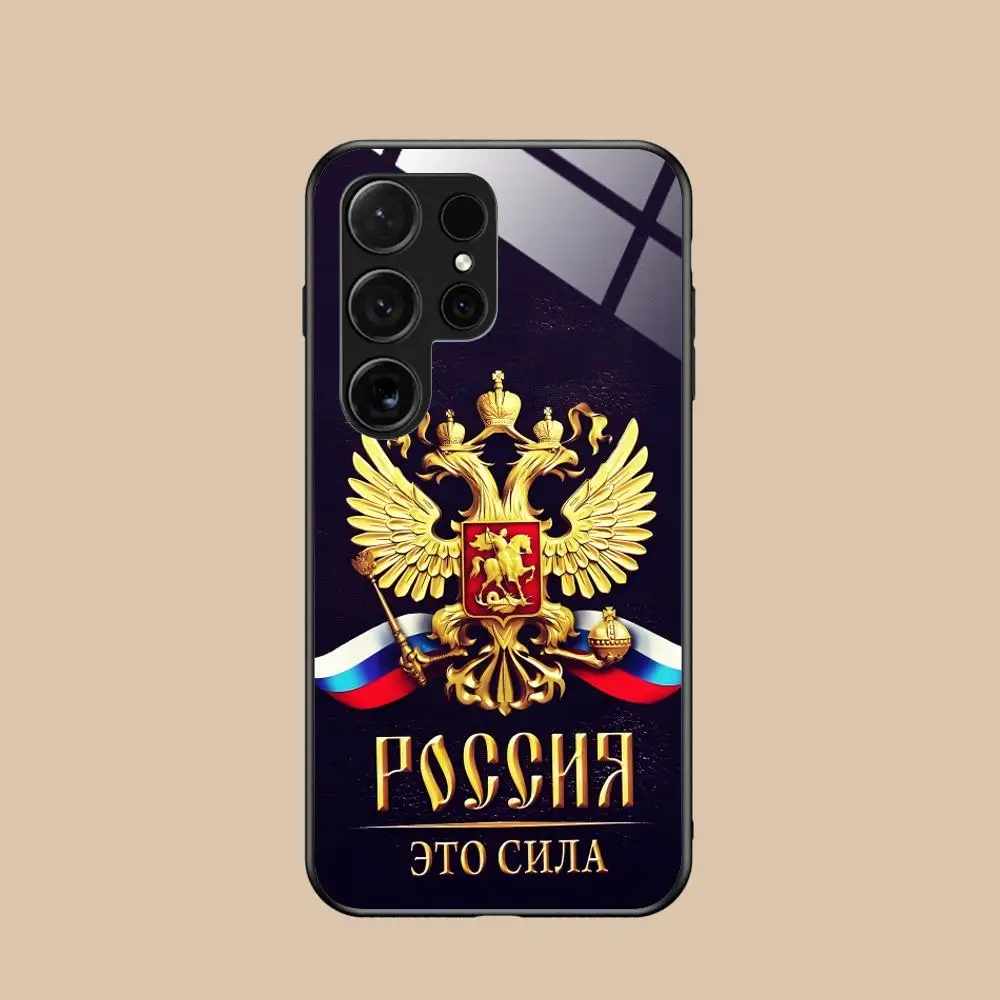 Russia Flag Mobile Cell Phone Case for Samsung Galaxy S26 S25 S24 S23 S22 S21 S20 Note20 Plus FE Ultra Glass Colorful Cover - view 6