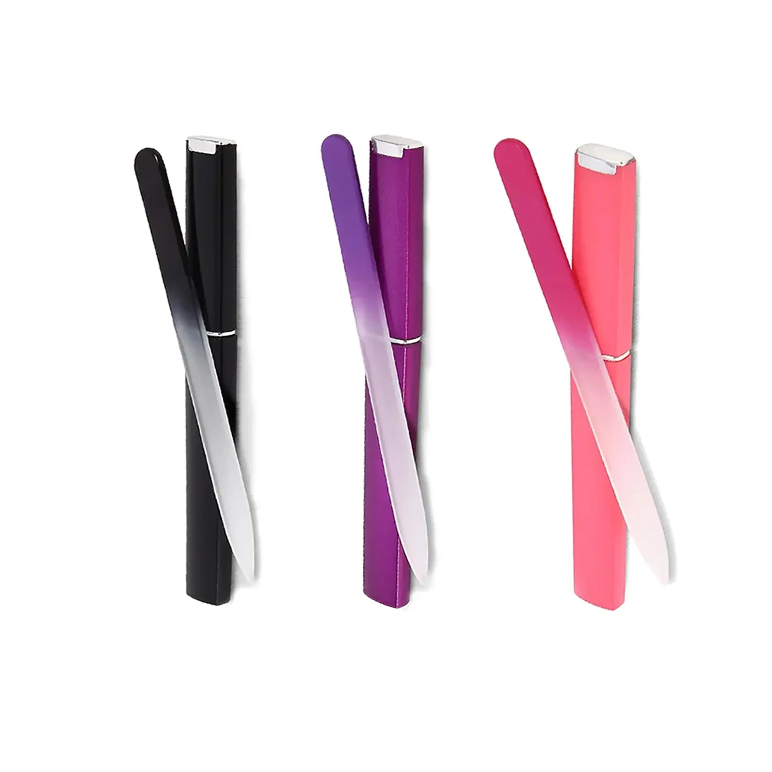 

3Pc Glass Nail File Nail Buffing File Nail Shaper Nail Care Crystals Glass Nail Files Buffers Strip Manicure Accessorie for Home