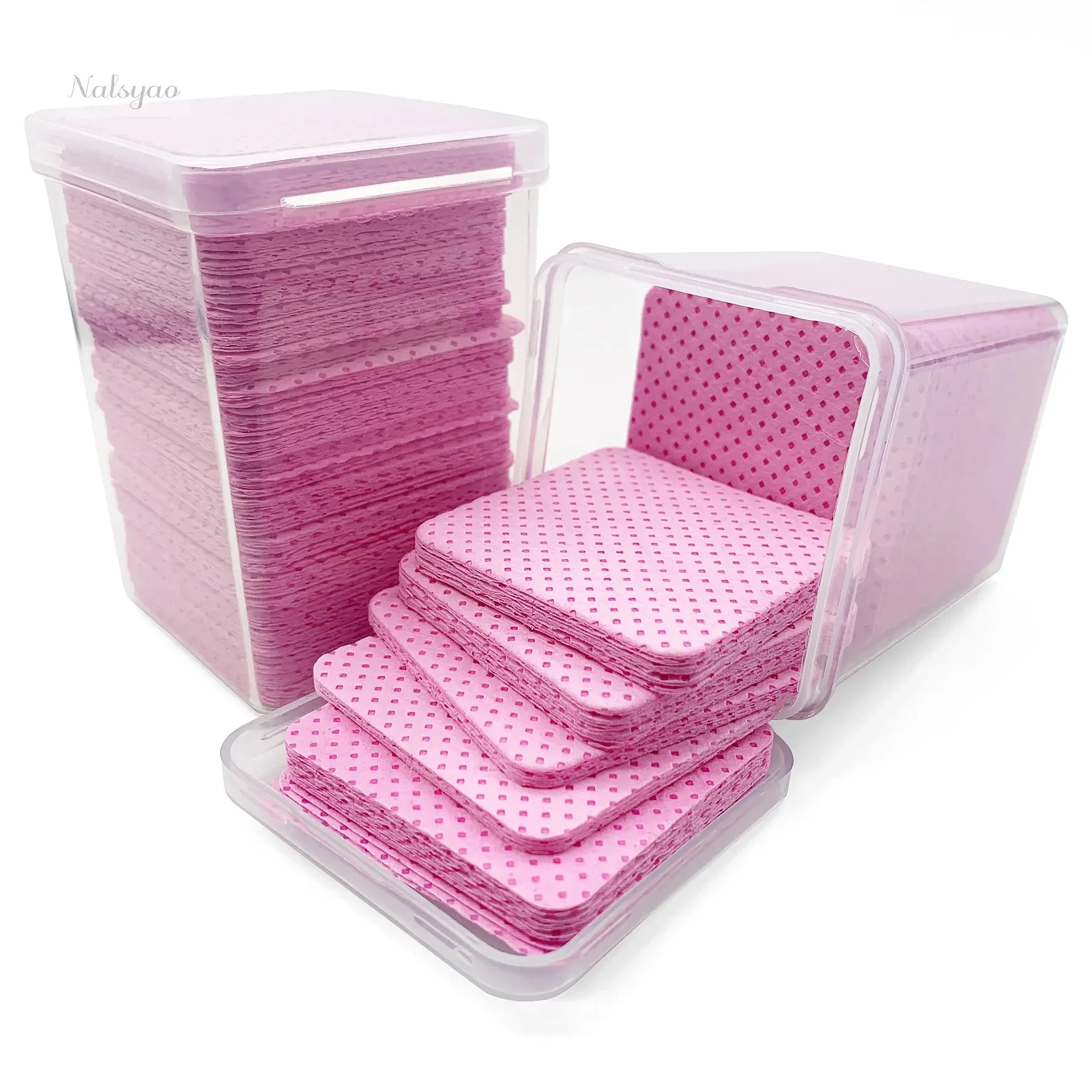 200pcs Cotton Eyelash Glue Remover Wipes Cleaner Pads Prevent Clogging for Glue Bottle Mouth Lash Extension Tools