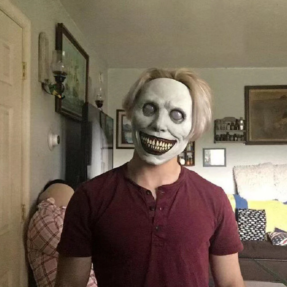 Halloween horror zombie maska wygodna oddychająca rola odgrywać imprezę dekorację cosplay akcesoria akcesoria dla mężczyzn kobiety