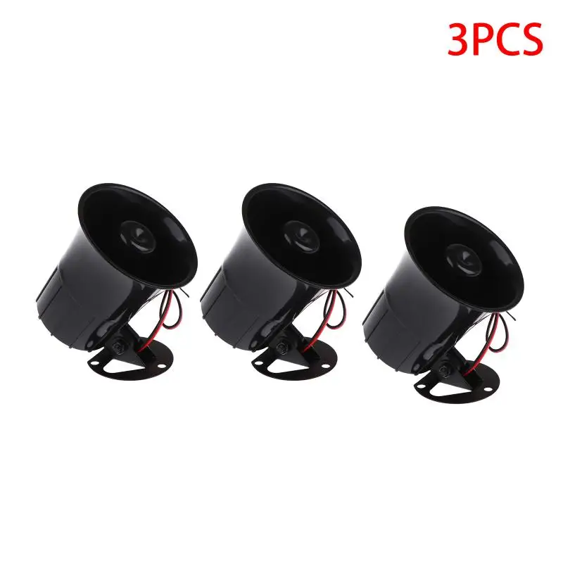 1/2/3 Uds DC 12V sirena aguda bocina alarma exterior Sirena Alarma altavoz con cable bocina de alarma fuerte para sistema de alarma 110dB