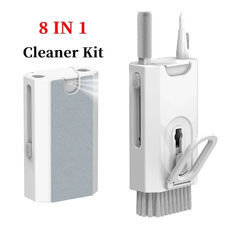 8 In 1 Multi-functional Cleaning Kit Computer Keyboard Cleaner Brush Earphone Cleaning Pen For Phone Cleaning Tool Keycap Puller
