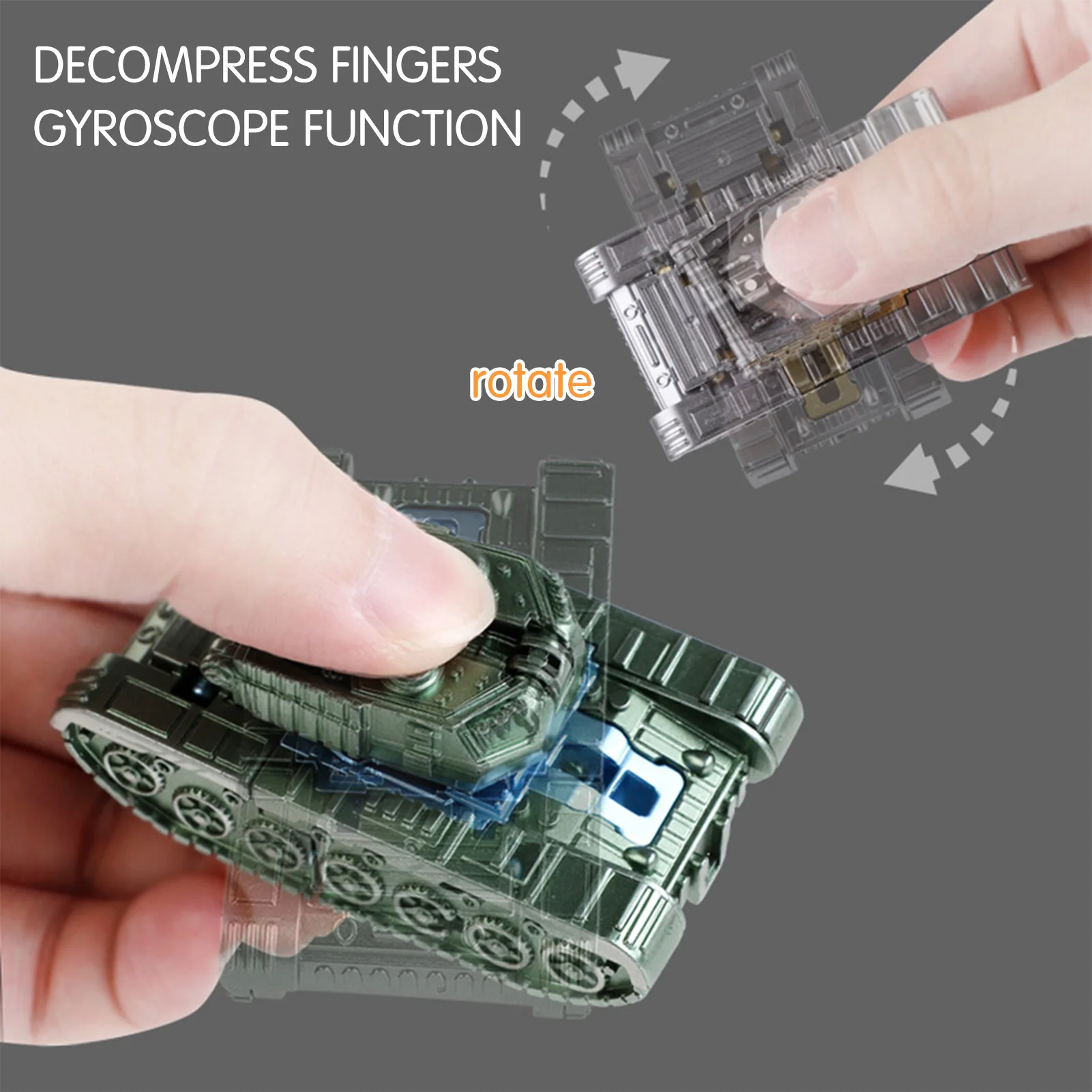 ألعاب تململ سبينر روبوت خزان قابلة للتحويل، ألعاب إبداعية للأطفال، جيروسكوبي، تشوه محاكاة نموذج الجيش السائبة