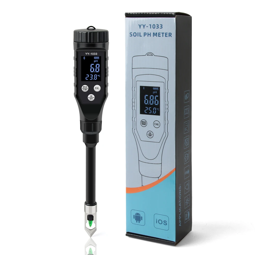 

Bluetooth Metal Head High Precision Electrode Soil Temperature Tester PH Meter for Hydroponics Garden