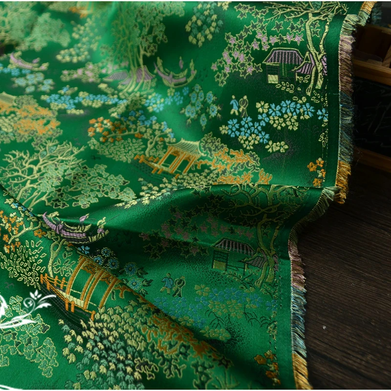 Jacquard Woven Satin Fabric Imitation Silk for Clothing Dress Seat Cushion Designer Diy Sewing Material Ccloth