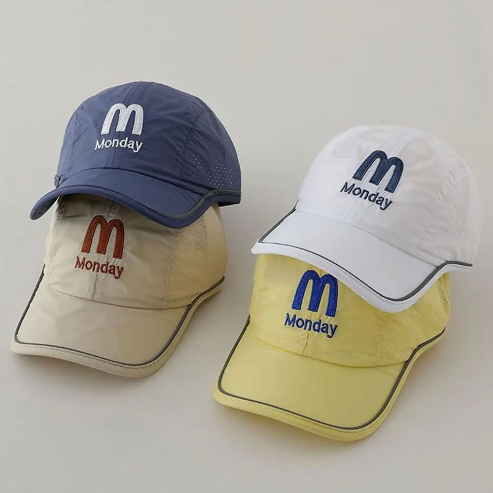 

Fashion Summer Baby Baseball Cap Breathable Letter Children Peaked Hat Quick Dry Visor Sun Protection Cap Boys Girls