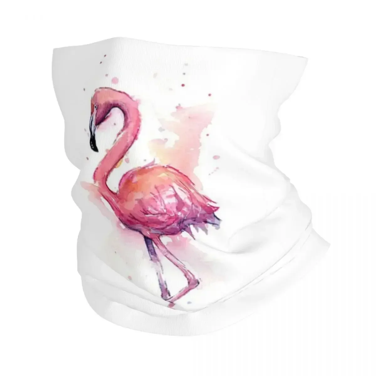 Pink Flamingo Watercolor Tropical Bird Bandana Neck Gaiter Printed Mask Scarf Multifunction Cycling Scarf Running Unisex Adult