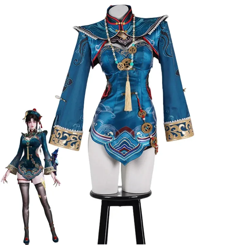 Игра Naraka: Bladepoint Tessa, карнавальный костюм, чернильный прогулочный маленький зомби, платье Cheongsam, женский сексуальный карнавальный костюм на Хэллоуин;2,