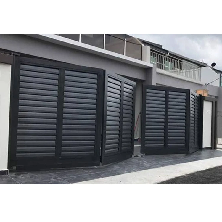 House Aluminium Bifold Type Gate Villa Aluminum Automatic System Sliding Gate Driveway Gate