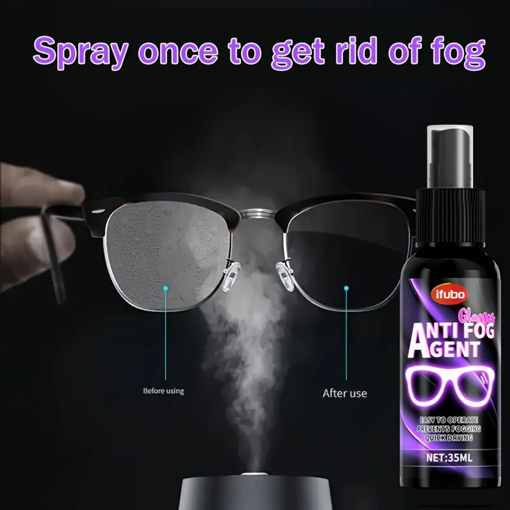 

Противотуманный спрей на 100 мл с противотуманным агентом — восстановитель быстрого очистки зрения, длительный эффект для очков, лыжных очков, мотоциклов