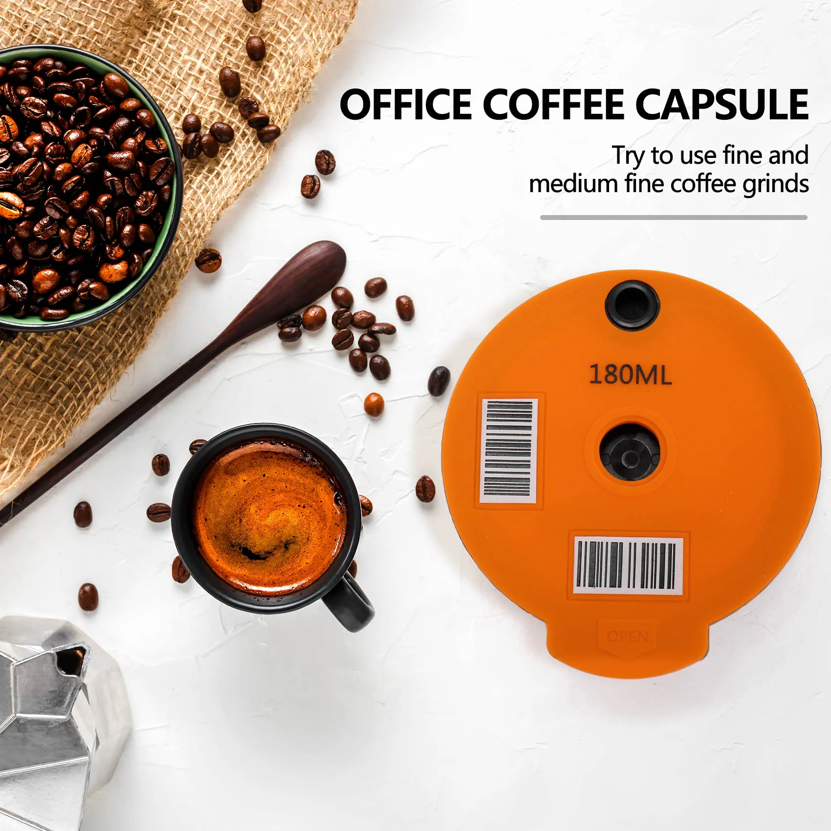 

N37R_Reusable Coffee Capsules, Compatible with for Bosch-S Tassimo 180Ml