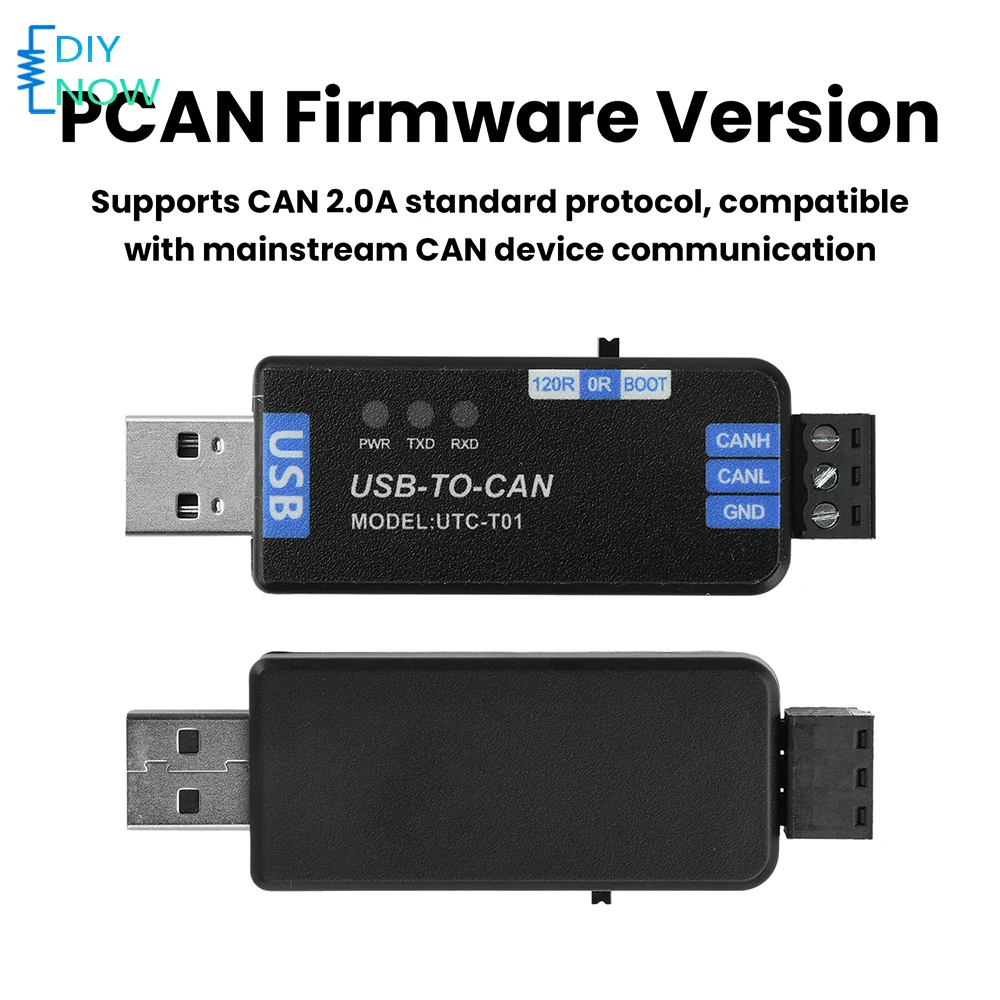 USB to CAN Adapter Firmware Version PCAN Signal Converter Analyzer for Industrial CAN Network Testing and Embedded Development