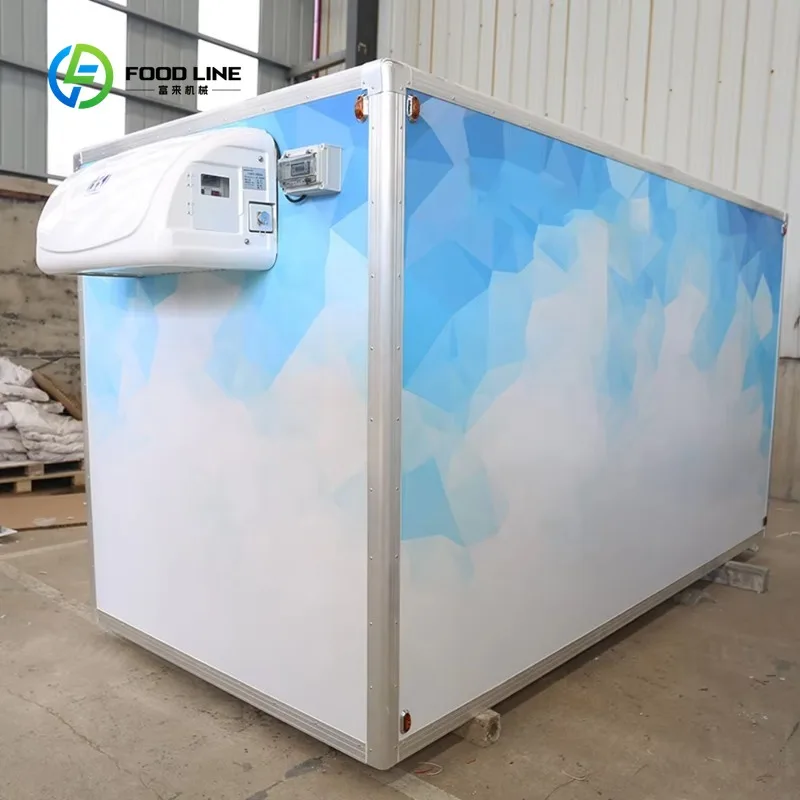 Customized 3.7m Length Mult-temperature Reefer Trailer Cold Room Box Double Axles -25C Small Food Reefer Trailer