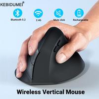 Vertical Mouse Ergonomic 2.4G Bluetooth 5.2 Mice Wireless Optical Mice Adjustable 1600DPI 6 Buttons for Laptop Computer Desktop