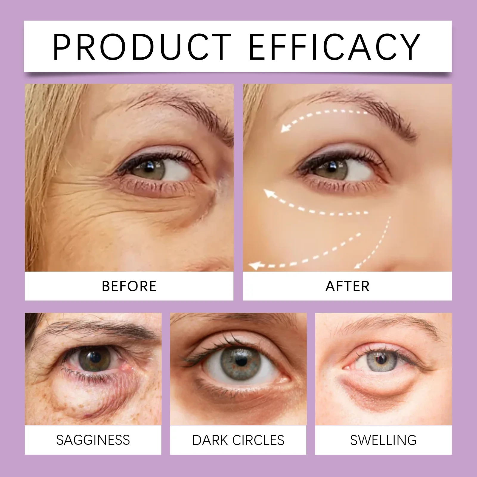 الحلزون كريم عين مضيئة ترطيب تخفيف تعب العين تغذي المنطقة ضد أكياس الانتفاخ هيدرات يشد مكافحة الشيخوخة الجلد C