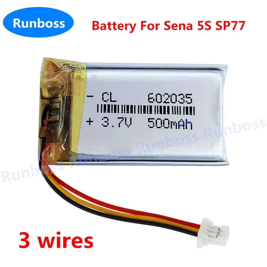 3.7V 500mAH XK602234 Replacement Battery for Sena 5S SP77 Wireless Headset Batteries