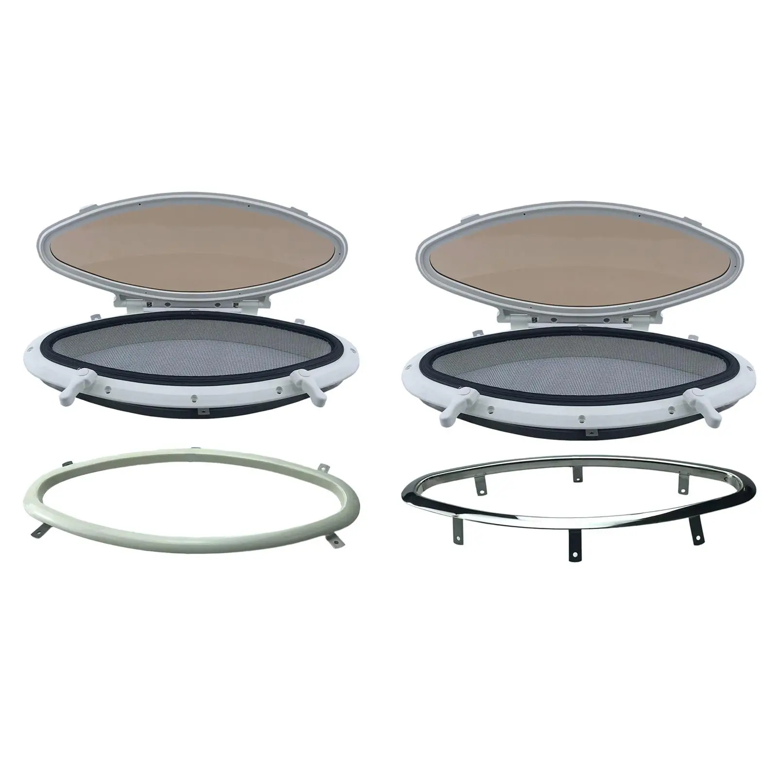 Marine Portlight Oval Porthole Replacement Accessory Solid Water Resistant