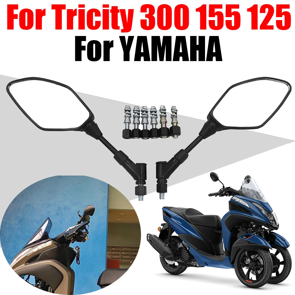 For YAMAHA Tricity 300 155 125 Tricity300 Tricity125 Tricity155 Accessories Rearview Mirrors Side Mirror Back Rear View Mirror