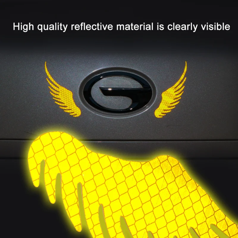 New Reflective Stickers Creative Cartoon Angel Wings Car Stickers Car Stickers Car Reflective Stickers Scratch Mask Strips