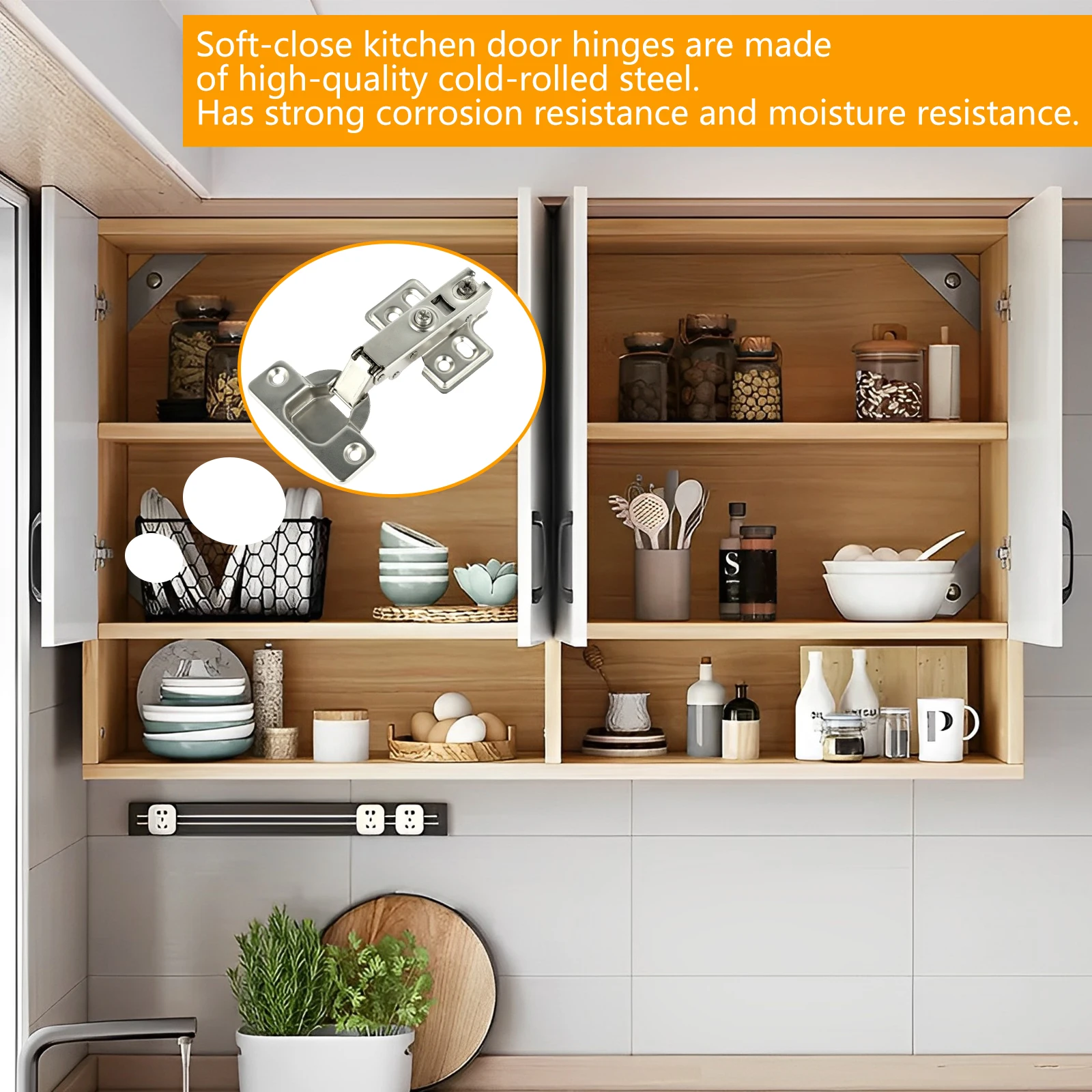50PCS/10PCS 90-105° Lazy Susan Hinge Full Overlay Concealed for Corner Kitchen Cabinet Replacement Hardware Cupboard Folded Door