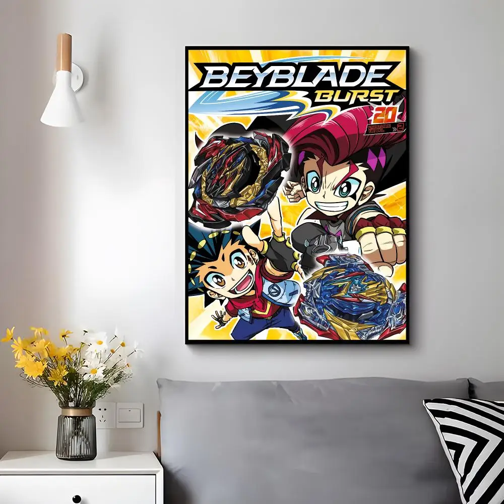 Anime Toy B-Beyblade Burst Poster Trendy Aesthetic Wall Decor for Dorm & Bedroom