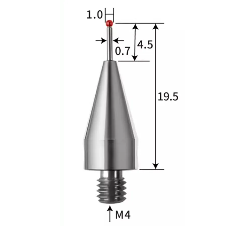 M4 Thread Ruby Ball Probe Contact Needle A-5000-7521 Coordinate Measuring Machine Stainless Steel Rod OMP40-2 OMP60
