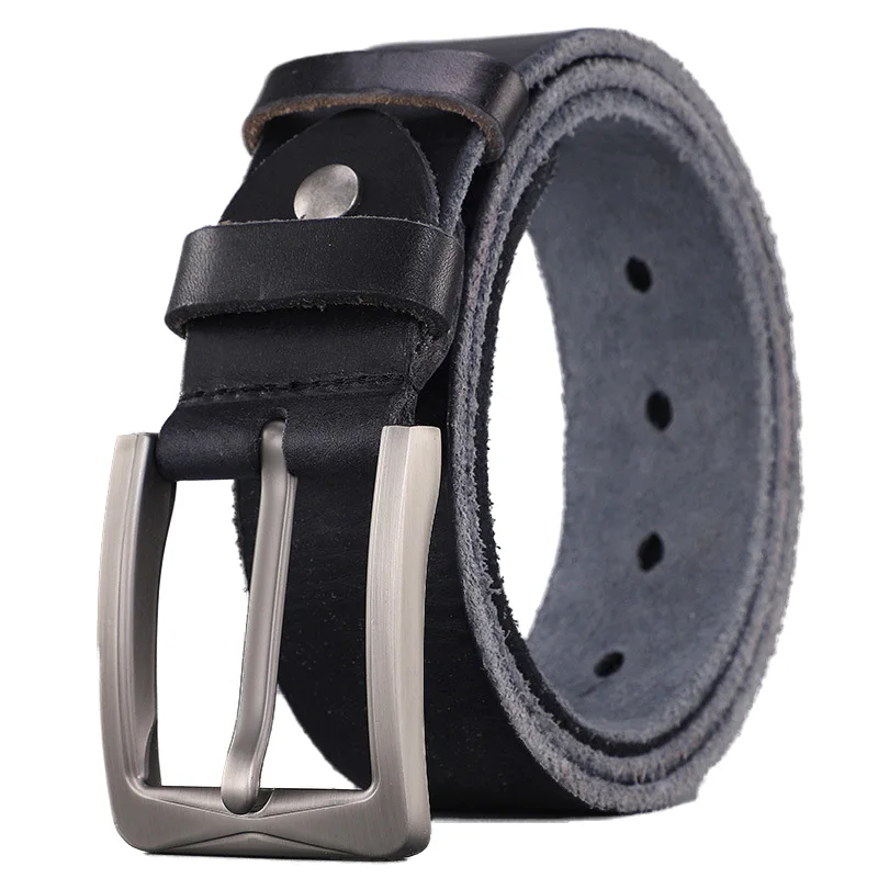 

Casual fashionable men's wholesale real leather belt with first layer cowhide retro full grain pure genuine leather belt