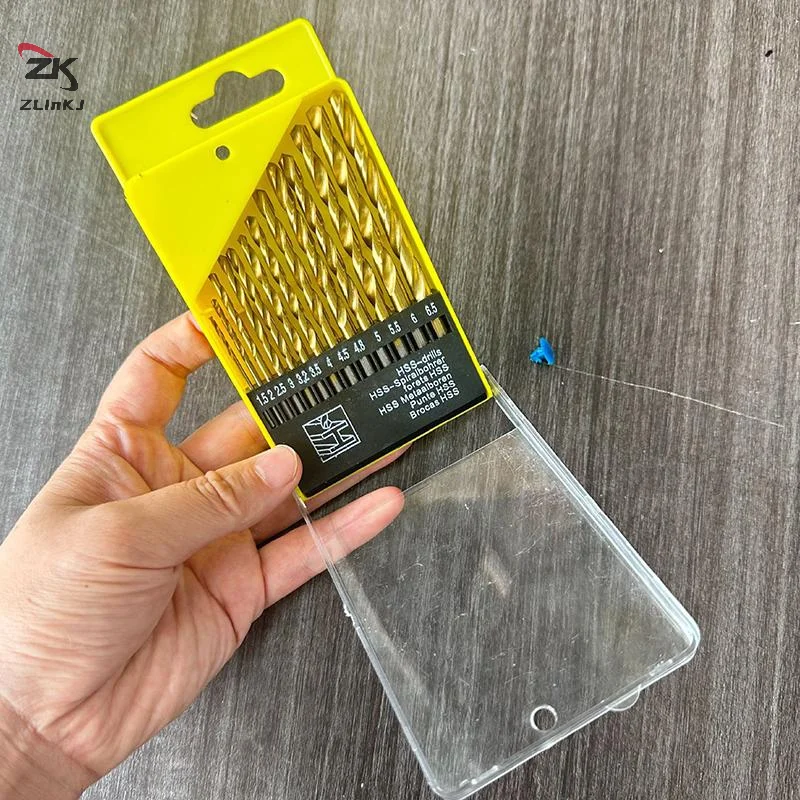 13Pcs 1.5mm-6.5mm Twists Drill Bit Set Metric Drill Kit Woodworking Metal Bit Tools For Ceramic Tile Glass Marble Concrete