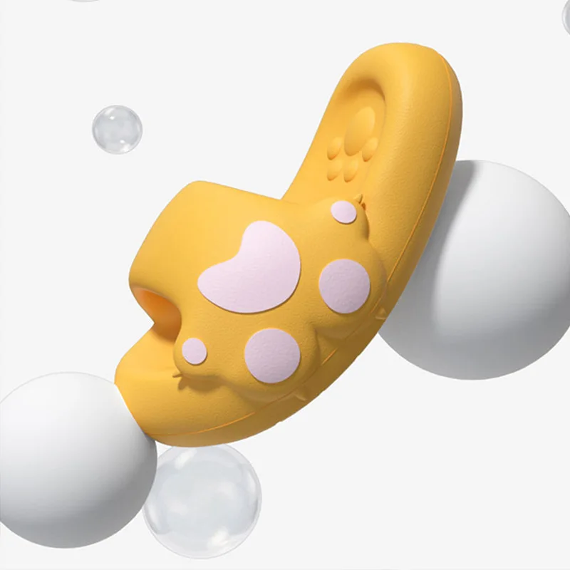 2026 Summer New Cartoon Cat Paw Kids Slippers Girls Boys Soft Sole Non Slip Indoor Home Slides Family Matching Casual Breathable