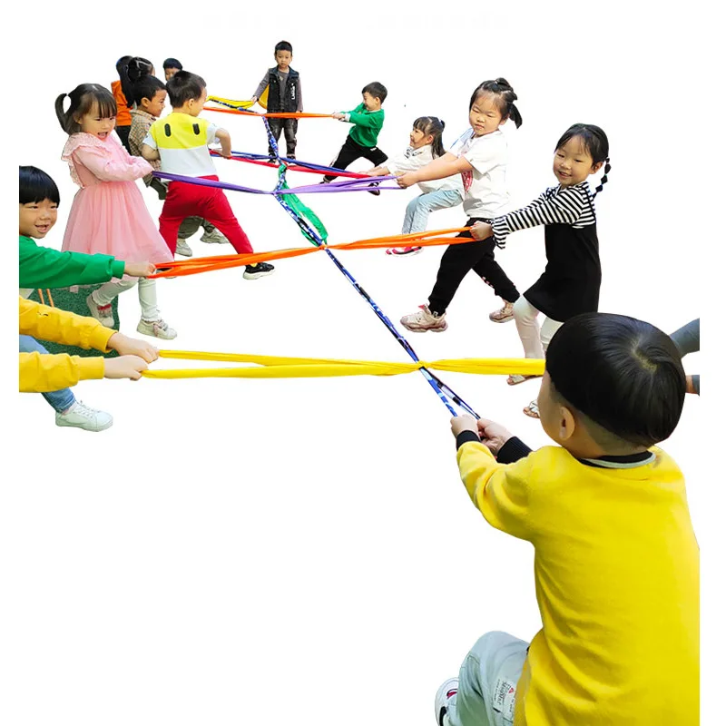 Children\'s Physical Intelligence Outdoor Game Activity Props Team Cooperates Tug-of-war Rope Hopscotch Kids Sensory Teaching Aid