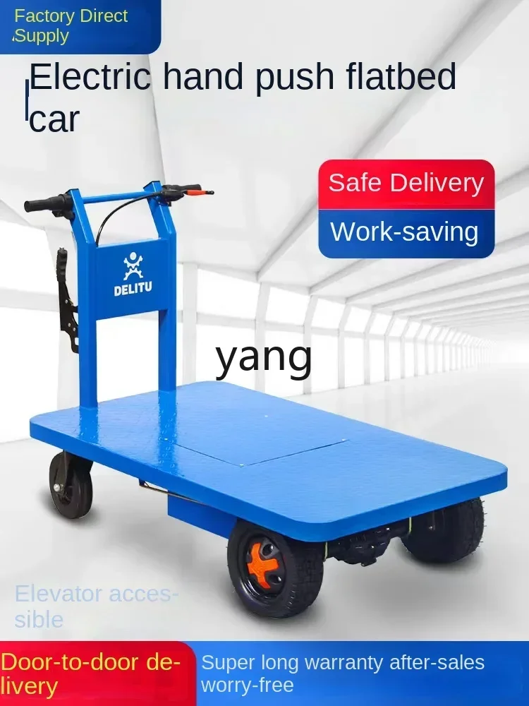 LTT Platform Trolley Truck Hand Push Four-Wheel Transport Site Warehouse Pull Cargo Battery Car