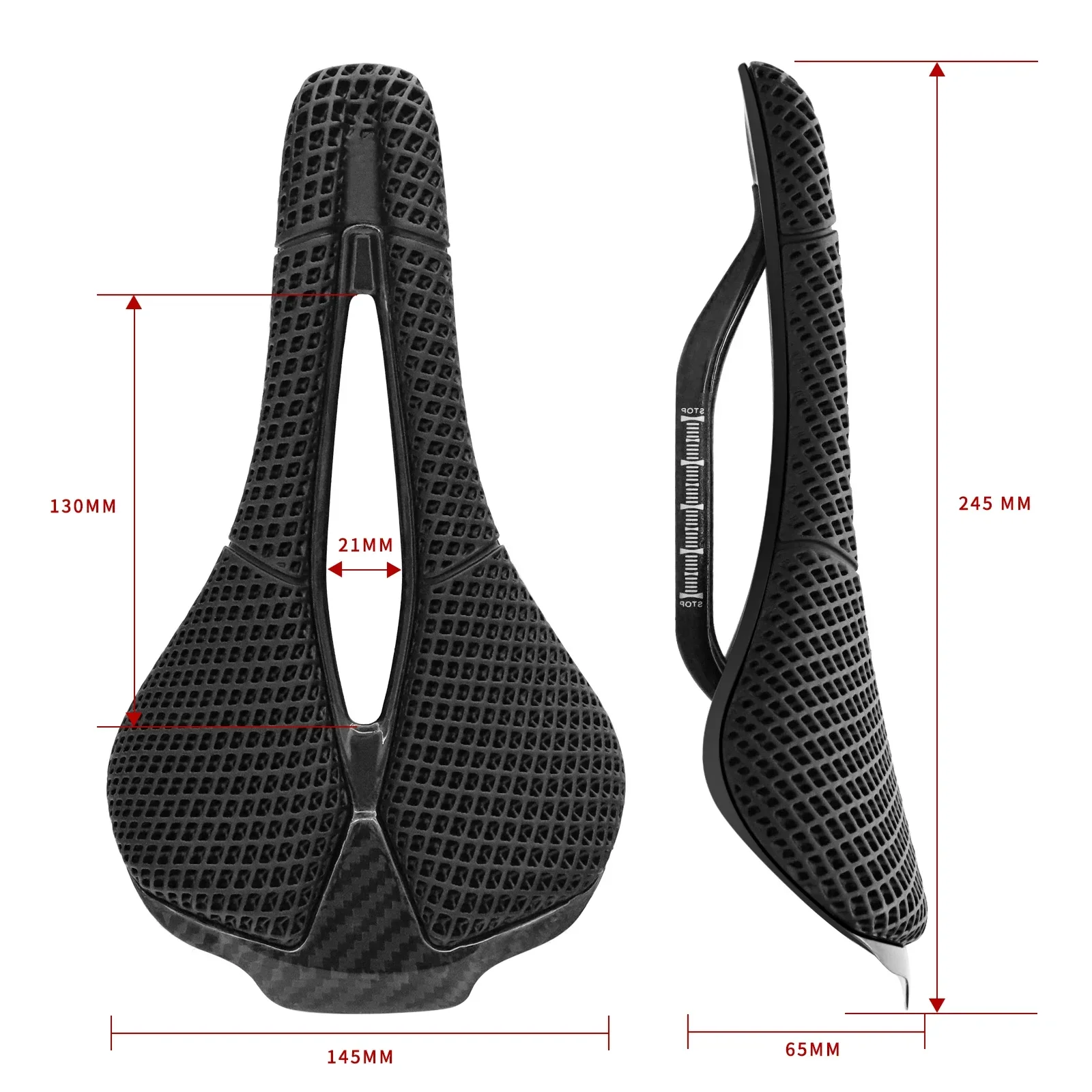 Official KOCEVLO M5 3D PRINTED BIKE CARBON SADDLE Hollow Comfortable Breathable Mountain/Road Bicycle Seat Bike Accessories