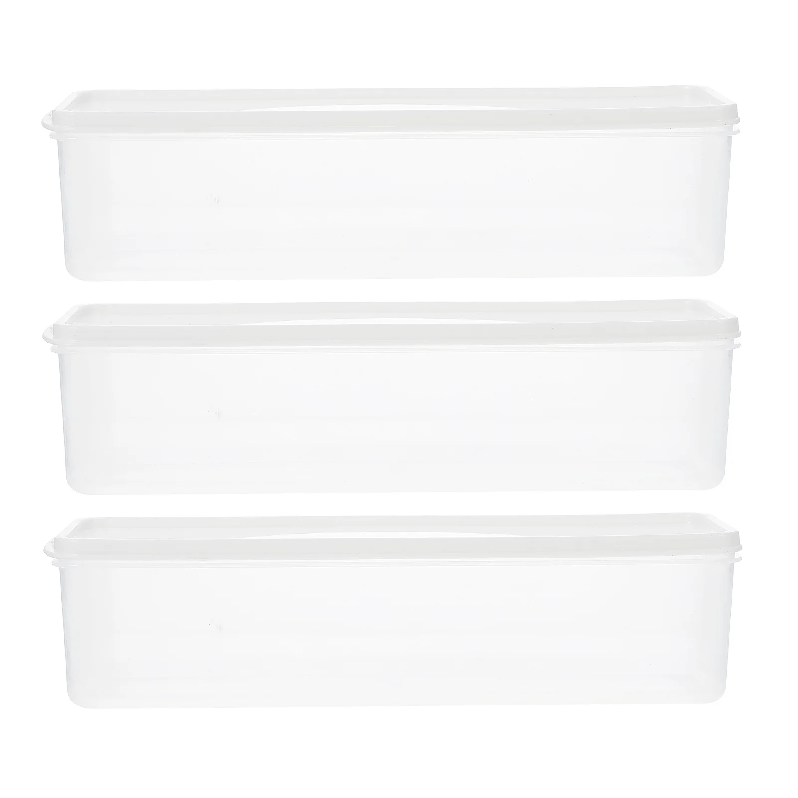 3pcs Noodle Food Container Refrigerator Storage Box With Cover Organizer Fresh Keep Case Freezer Storage Egg Container