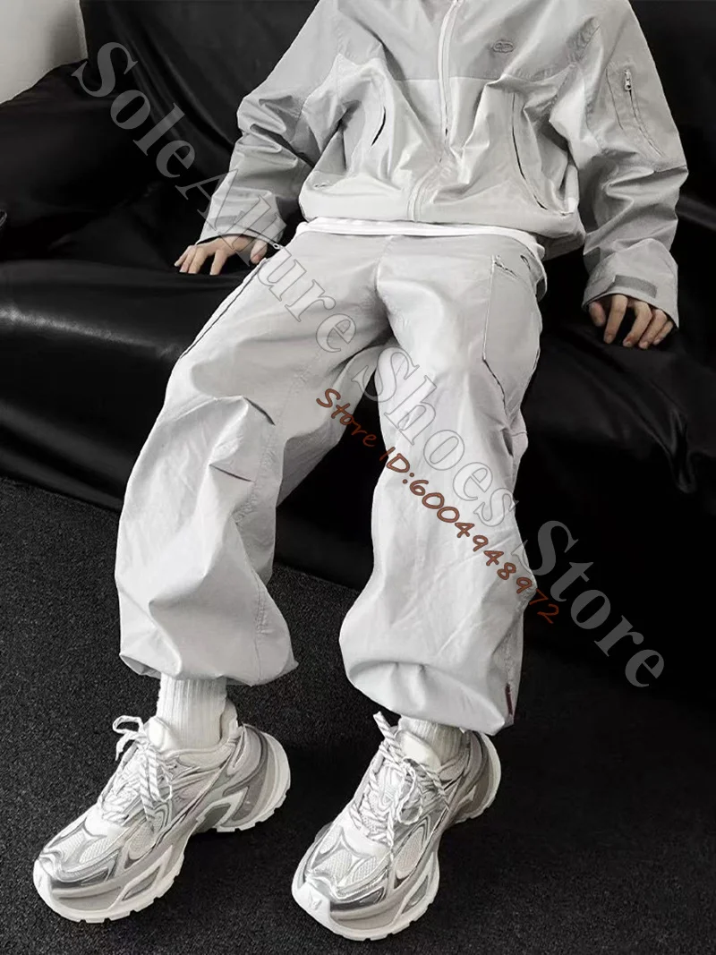 Metallic Silver Mesh Layered Chunky Sneakers Multi-Layer Oversized Platform Striped Lace Trainers Cyber Y2K Street Men Shoes
