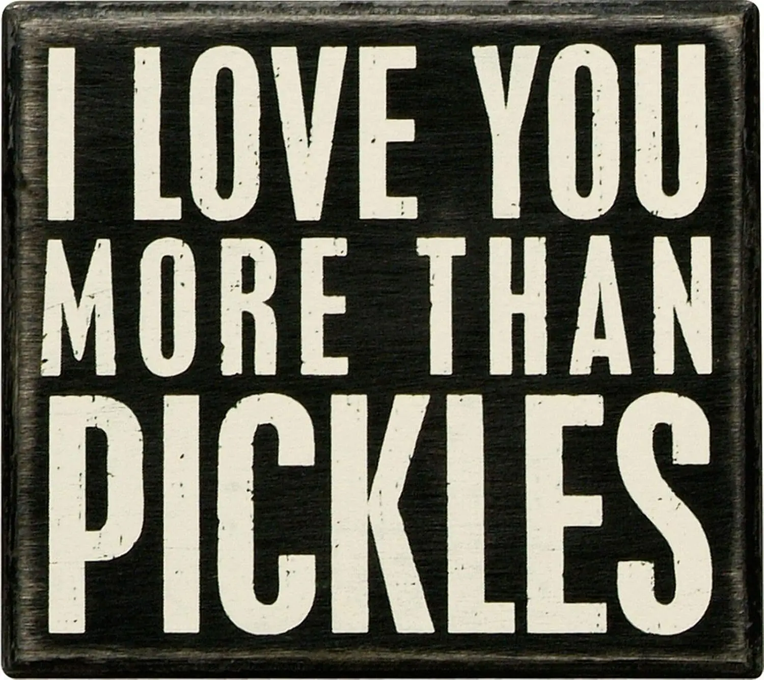 Metal tin Sign I Love You More Than Pickles Tin Sign for Men Women,Wall Decor for Bars,Restaurants,Cafes Pubs,12x8 Inch sign