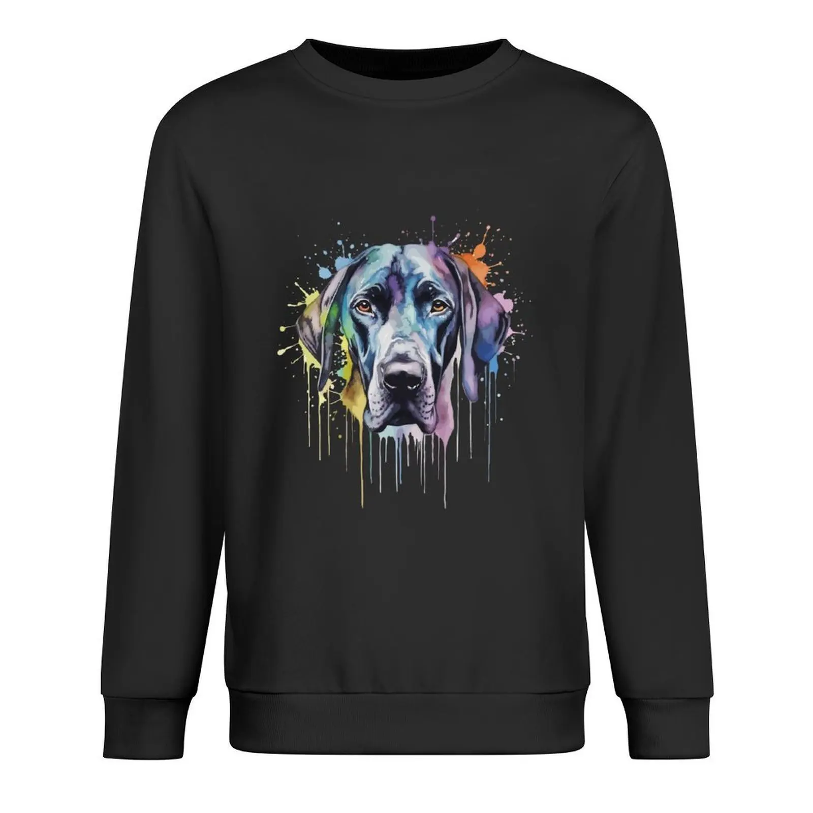 

Drip Art Great Dane Pullover anime clothing men's coat mens designer clothes men clothes hooded sweatshirt