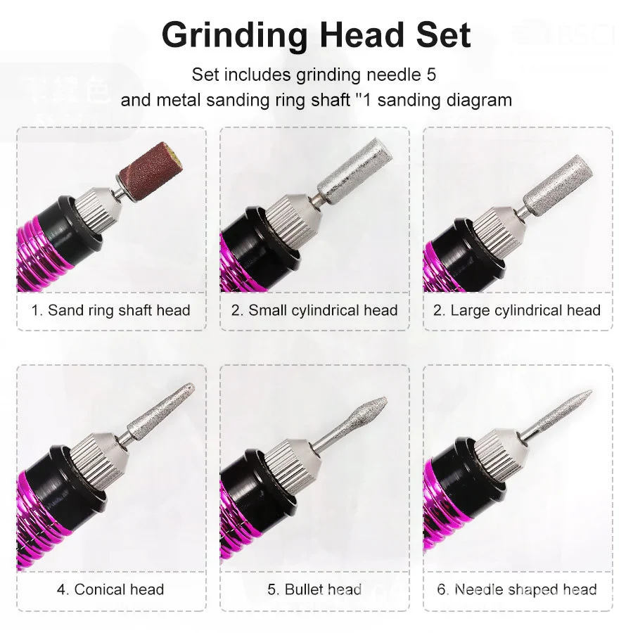 Przenośna elektryczna frezarka do paznokci, narzędzie do manicure, polerka do paznokci, kolorowa nowość, zgodna z normami USA i UE.