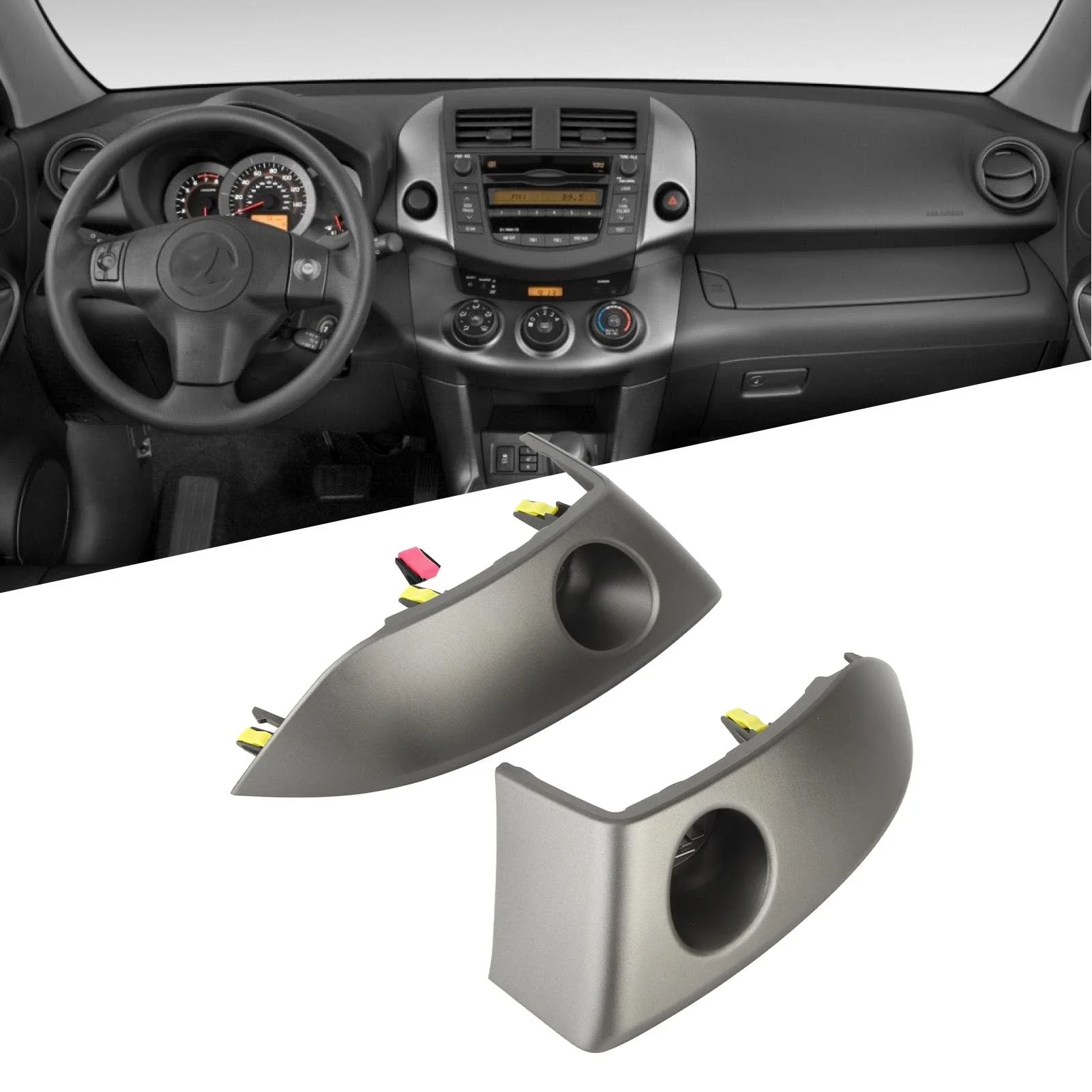 

Center Dash Air Vent Radio Bezel Trim 55412 42060 B1 Dashboard Instrument Cluster Panel for RAV4 2006 2007 2008 2009 2010-2012