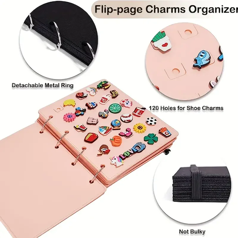 

Large Capacity Shoe Croc Charms Organizer Booklet Creative Book Storage Bag Shoe Flower Collection Display Stand Hold Up